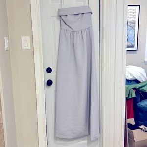 NWT Amsale Strapless Bridesmaids Dress in Platinum 00